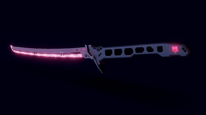 Cyberpunk Katana 3D Model