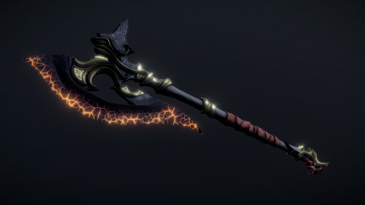 Fantasy Axe 3D Model