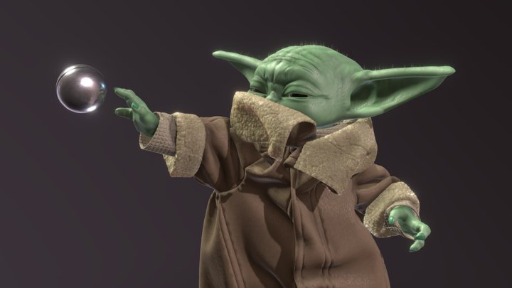 Mandalorian - Grogu ( The force ) 3D Model