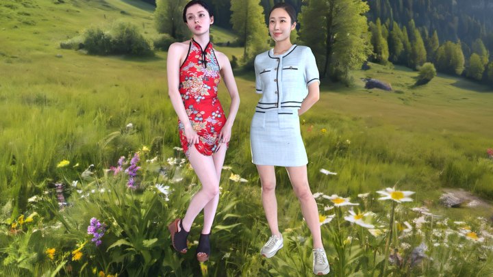 2 GIRL SCANNER CHINESE 3D Model