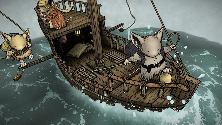 Mouse Guard - Conrad's ship 3D Model