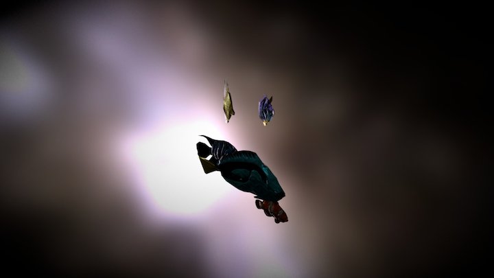 Fractal Fish Animated 3D Model