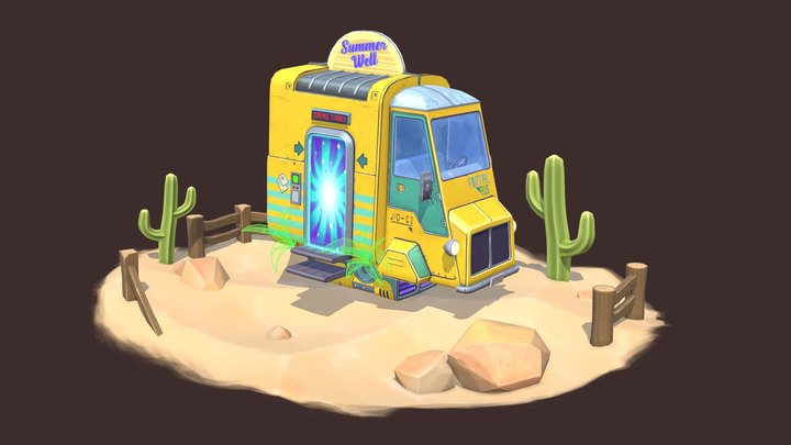 Portal Bus - Diorama 3D Model