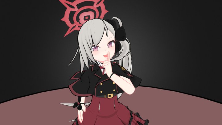 Blue Archive: Asagi Mutsuki 3D Model