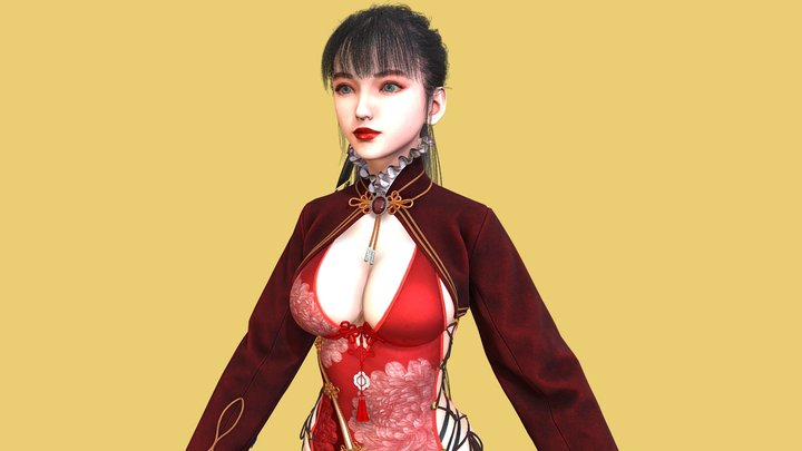 Eve - Crimson Wings 3D Model