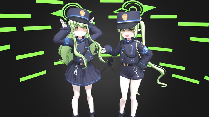 Blue Archive: Nozomi & Hikari Tachibana 3D Model