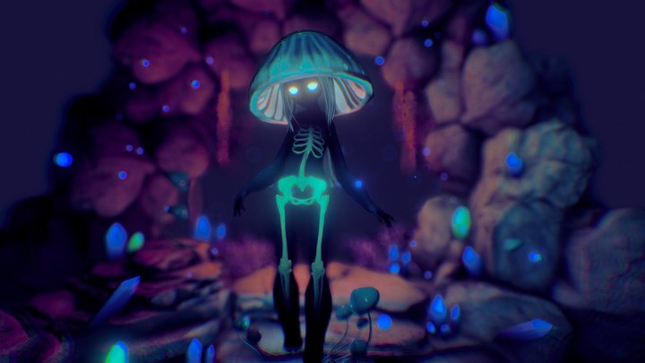 Mushroom Girl 3D Model