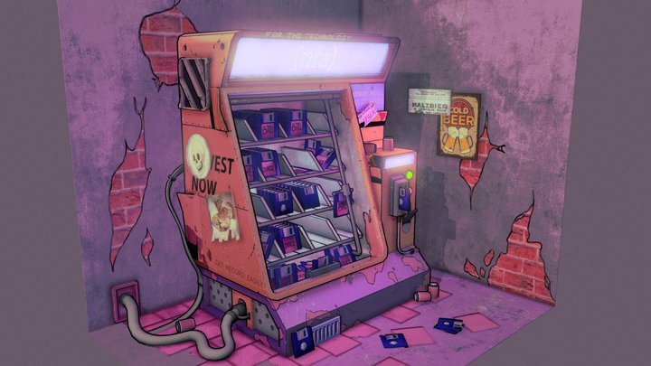 Sci-fi Vending Machine 3D Model