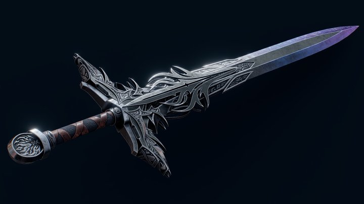 Gradient Fantasy Sword 3D Model