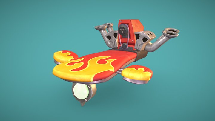 Crash Hoverboard (Fan Art) 3D Model