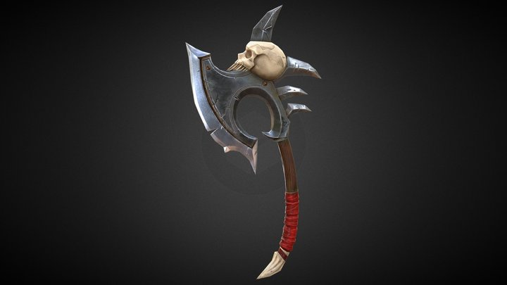 Skull Axe 3D Model